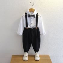 Boys dress spring and autumn flower children with pants English style baby year old small suit childrens piano performance