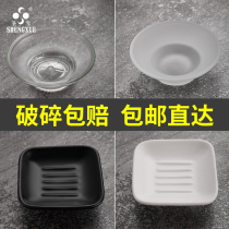 Glass soap box transparent household toilet handmade soap dish creative Hotel Hotel Hotel hotel bathroom soap box