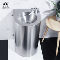 Shengxue 304 stainless steel washbasin detention center integrated pillar basin prison basin floor-standing wash basin thickening