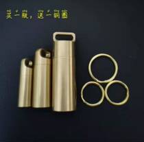 Copper sealed bin waterproof tank waterproof bin copper medicine bin copper storage bottle copper bottle key pendant