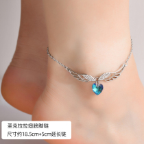 Fashion personality crystal anklet female Korean version of simple student Mori social retro Joker jewelry girl bell tide