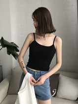  French camisole female outer wear design sense niche beauty back suit with bottoming hot girl ice silk knitted top