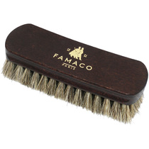 French FAMACO beech horse hair brush leather shoes polished horse mane brush cleaning dust does not hurt the skin