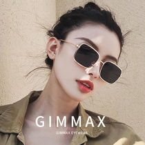 Greens Retro Sunglasses Female Polarized Sunglasses Large Face Slim Drive Rectangular Sunglasses Tide UV rays