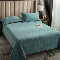 2021 Winter milk velvet bed cover single piece coral velvet non-slip sheets three-piece padded Kang mat plus velvet tatami
