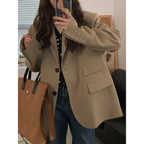 HHYEE card with its color suit jacket woman 2022 Spring paragraph Han version loose and small crowd design feel free of hot and explosive suit