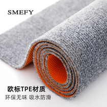 tpe carpet floor mat full paved gray absorbent dirt-resistant non-slip mat stair corridor carpet light luxury commercial
