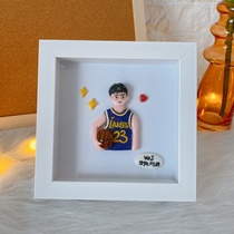 Yingzi Aimee soft pottery custom photo frame three-dimensional character couple diy Valentines Day gift small red book the same model