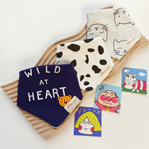 Baby Boy Pure Cotton Interface Water Towels Baby All-cotton Triangle Towel Windproof moisture-absorbing small round mouth false collar eater dinner pocket