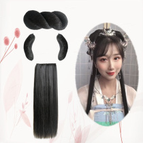 Ancient costume style wig novice suit ancient style Hanfu fairy twist cushion hair bag straight hair piece COS performance bun