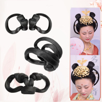 Ancient costume Hanfu wig Tang style Myroe skirt full hair silk flexible big hair ring hair bun ancient style Noble Concubine collar shape