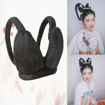 Ancient costume Hanfu wig Tang style Dunhuang bun Tan collar Qi chest skirt Hair bag Ancient style princess shape COS film and television