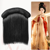 Costume Hanfu Wig Holding face pad hair Tang style shape Full hair on both sides round horns Fairy forehead short hair curtain