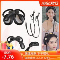 Ancient costume wig integrated hand disabled party soft hair hoop Ying dream bun ancient style Han clothes lazy people good fixed hair bag