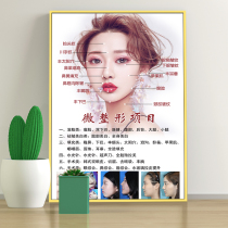 Micro plastic poster decorative painting beauty salon light medical beauty propaganda painting wrinkle hyaluronic acid double eyelid photo frame hanging picture