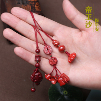 Emperor Sand Cinnabar Zodiac Pendant Zijin Sasha Mobile Phone Pendant Keychain Tiger Life Year Safe Button