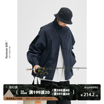 Forever Gift 2022 Spring Tide Storm Jacket Men Cityboy Stand Collar Coach Jacket Spring and Autumn