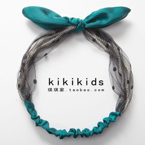 South Korean childrens hair with baby lace Yangqi girl Xia head decorated with baby butterfly knot hair hoop little girl hair adorned