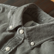 Autumn Corduroy shirt mens long sleeve cotton mens striped shirt coat mens Japanese loose casual retro tide