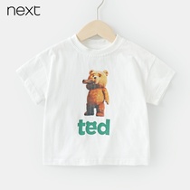 NEXT childrens clothing boys short-sleeved T-shirt parent-child half-sleeve shoulder summer clothing Children Baby childrens mother and child clothing cartoon