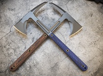 Tactical survival axe RMJ axe re-engraved DC53 alloy steel field survival tool axe outdoor axe