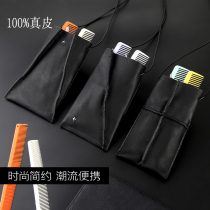 Net red hairdresser scissors bag hair stylist special leather crossbody 4 Joker fashion tide cowhide kit