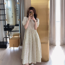 MAJE KARA floral dress womens summer 2021 new thin temperament forest French retro bellflower long dress