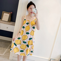 Cotton Silk Pyjamas Women Harnesses Summer Sleeping Dress Girls Cool Ice Silk Girls Sweet And Cute Students Summer Sexy Silk