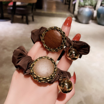 Net red retro high-grade sense of the head rope female tie ponytail large intestine hair circle ins high elastic leather band simple temperament coarse leather case