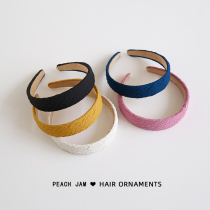 Daily easy to use ~ Korean wide-sided fold pressure hair headband fashion temperament go out to go wild card Net red headdress women