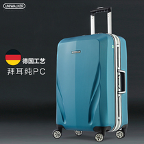  uniwalker pure PC aluminum frame suitcase male universal wheel 24 inch large capacity suitcase Student trolley case