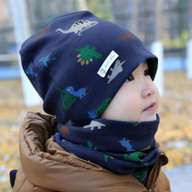 Childrens hat girl tide cap baby hat spring and autumn cotton autumn and winter male baby knitted hat infant set