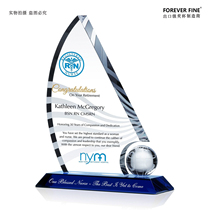  New high-end creative sailing crystal trophy medals customized custom smooth sailing team activity souvenirs