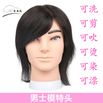Fake head model dummy head male head model real hair full real apprentice mens head model short hair mens model head male hair
