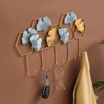 Punch-free clothes hook after entering the door Wall wall hanging creative wall hanging entrance door light luxury hat hanger clothes hook