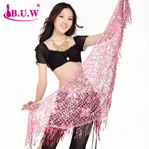 buw belly dance new Indian dance beginner waist chain sequins water soluble big triangle belt accessories 9860