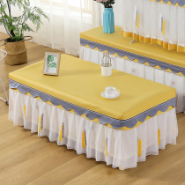 Non-slip tea table cover full package simple modern embroidery tablecloth pad living room cover rectangular tea machine table cover household