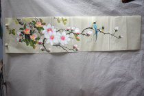 Meiqi Painting Academy 4-foot split 1 4*0 35 m lowercase pure hand-painted Chinese painting Yulan