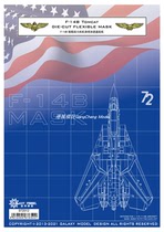 Star River D72012 F-14B bomb cat fighter fuselage cover paper with Great Wall L7208