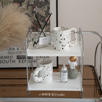 ins metallic multifunctional rack perfume cosmetics finishing storage rack detachable wrought iron Cup display rack