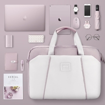 2021 new laptop bag 14 inch girl portable shoulder shoulder crossbody commuter wind suitable for Apple macbook Lenovo air15 6pro16 Huawei 13