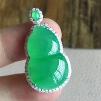 Senwen Mei Yuge Jade Studio Special shot No. 19 A cargo Myanmar high ice gourd safe buckle inlay custom