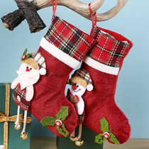New Christmas Christmas Decorations Socks Candy Gift Bags Gift Bags Shop Windows Decoration Socks Christmas Gift Bags