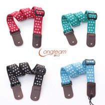  Ukulele Soft leather head and tail nail strap ukulele cotton cross strap Shoulder strap ukulele accessories