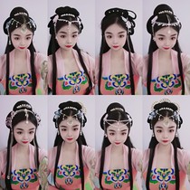 Hanfu wig one-piece hairstyling sloth man styled ancient windy hand crummy style hair style bungled 100 hitch hairpin headwear