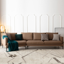 6 Gothic says furniture) Modern Italian Minimalist Profiled Corner Sofa Head Layer Genuine Leather Customizable arbitrary Size Color