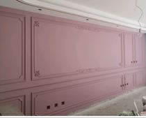 European French plaster TV sofa bedside background wall Roman column lamp plate corner flower cultural fossil