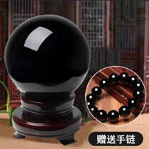 Factory direct natural obsidian crystal ball ornaments home living room transfer decoration office ornamental original stone polishing
