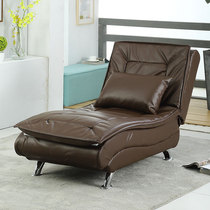 Net red technology leather lazy sofa recliner single noble concubine small apartment living room leisure folding lunch sofa sofa bed