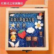 Baby lanugo souvenir collection box storage umbilical cord homemade diy permanent baby baby deciduous hair preservation bottle